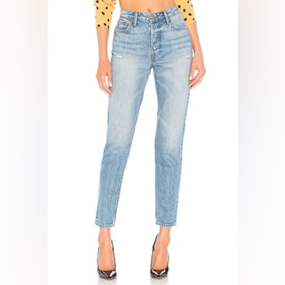 GRLFRND Kiara Mid-Rise Tomboy Jean in Domenico Size 24